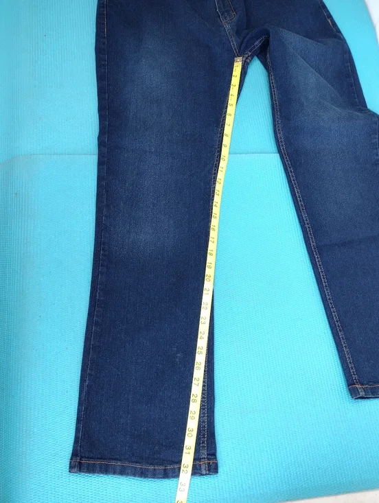 Beverly Hills Polo Club Men's Stretch Jeans Dark Blue Straight -  Size 38x32 - Picture 2 of 6